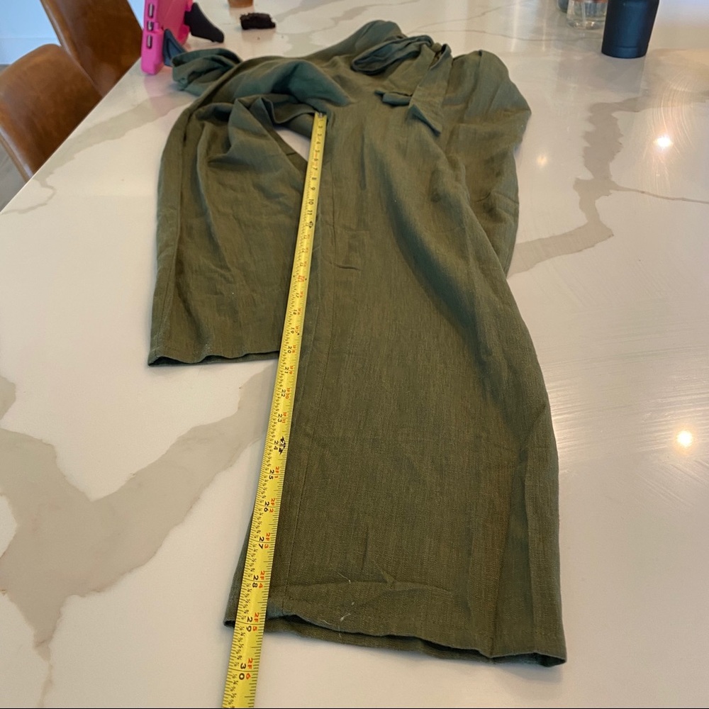 & Harmony Army Green Button Front Jumpsuit - image 6